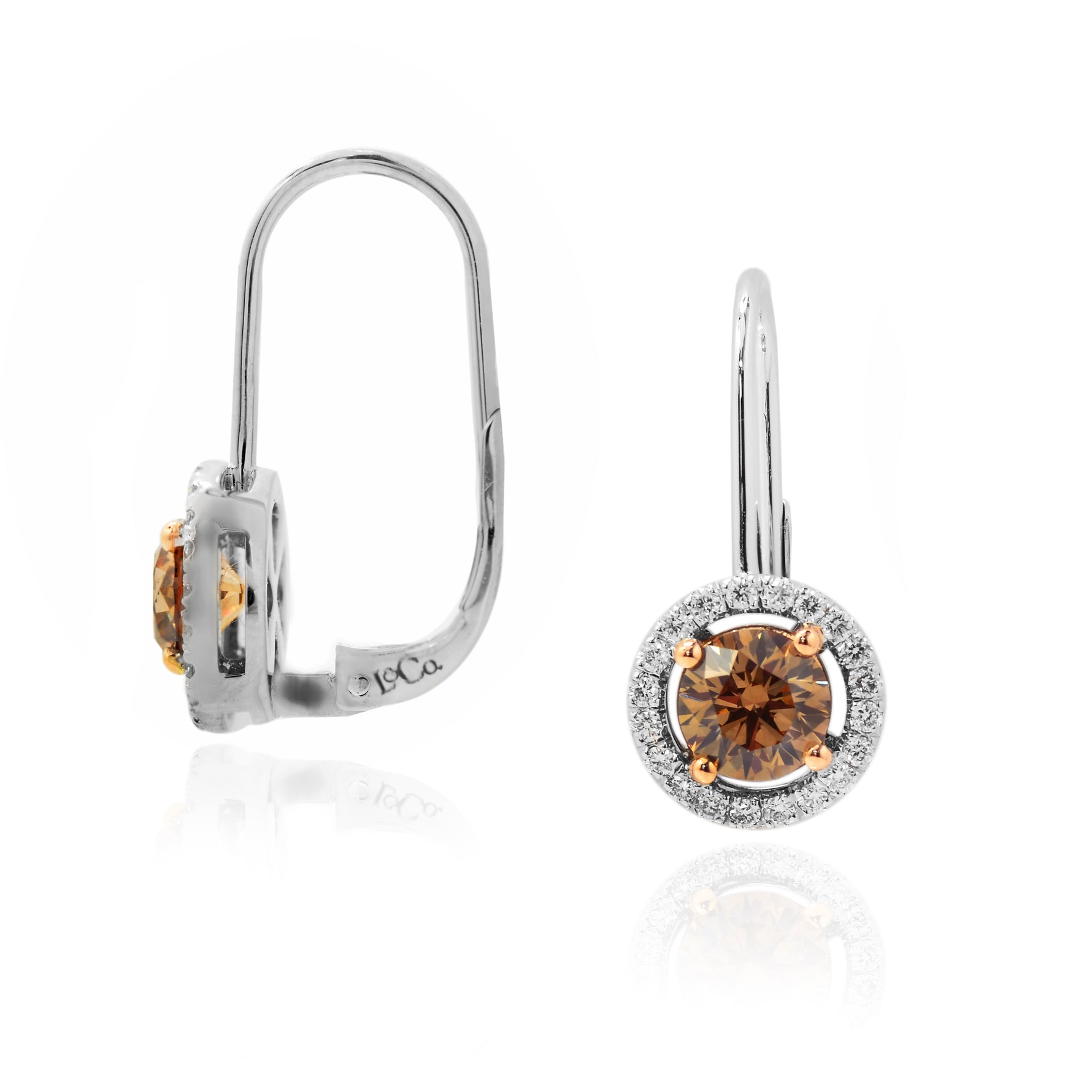 Champagne Diamond Drop Earrings