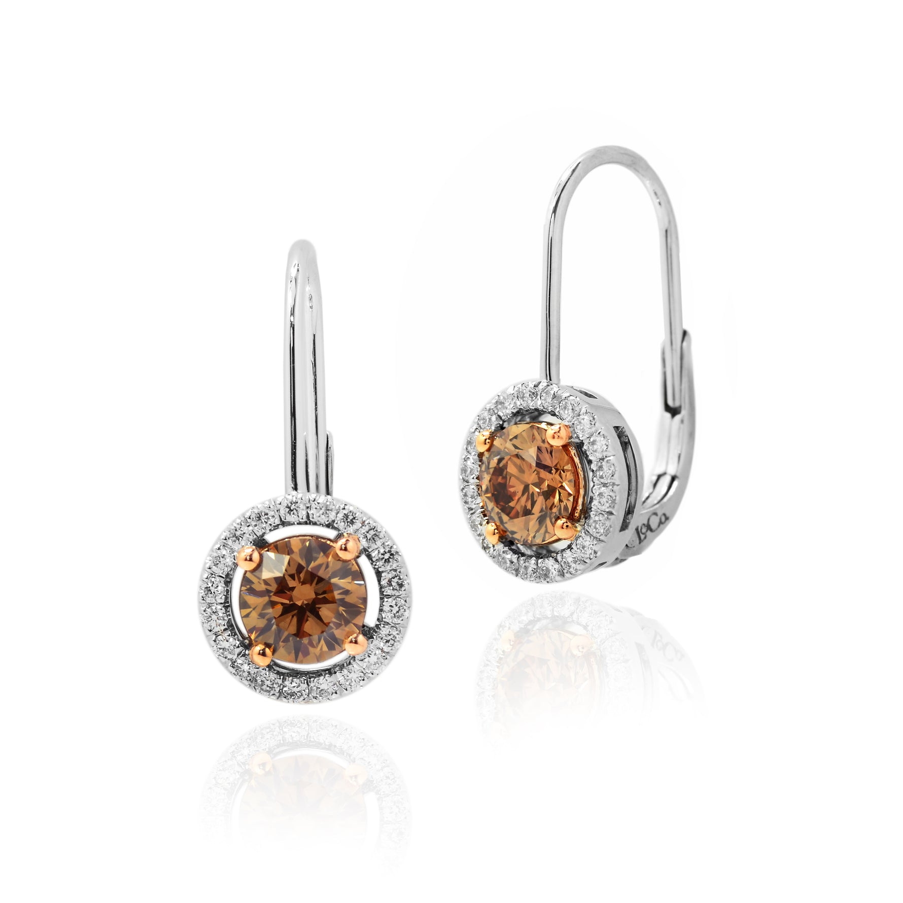 Champagne Diamond Drop Earrings