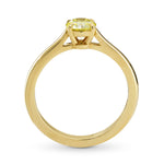 Fancy Yellow Round Brilliant Diamond Solitaire Ring