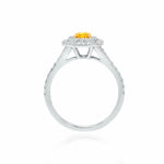 Fancy Vivid Yellow Double Halo Ring