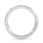 White Gold Band Ring Set with Pink and White Diamonds