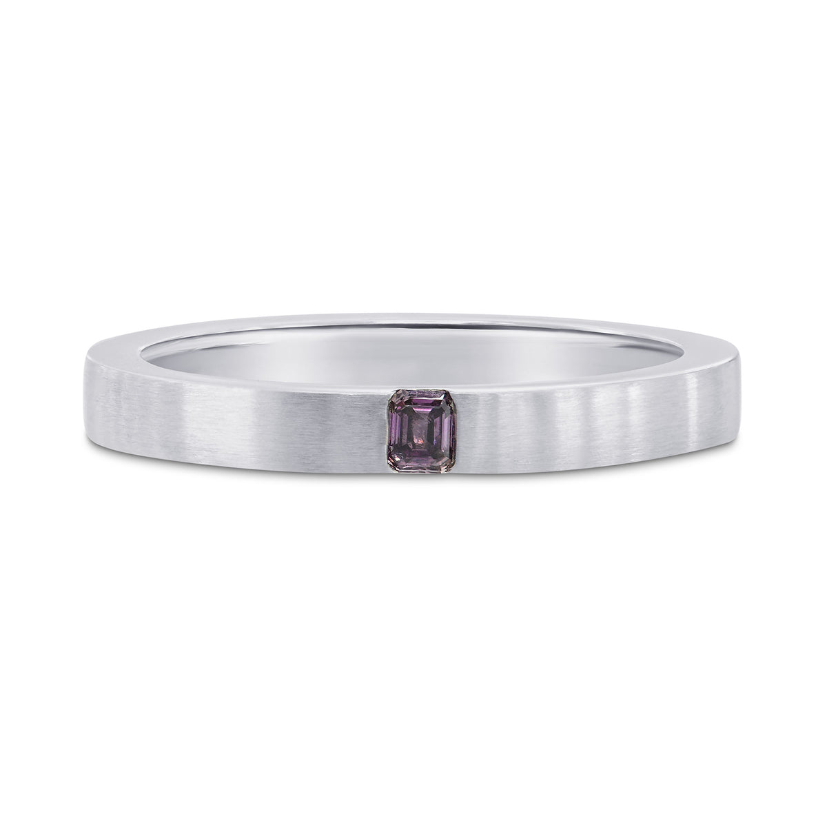 Fancy Deep Pinkish Purple Emerald Solitaire Ring