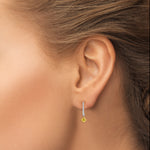 Fancy Intense Yellow Cushion Diamond Drop Earrings