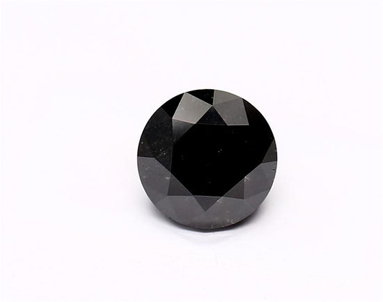 1.23 Carat Natural Black Round Diamond GIA