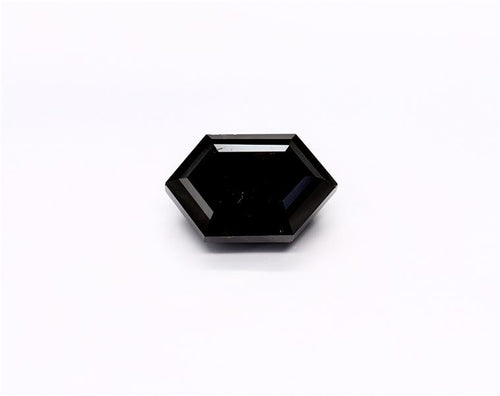 4.64 Carat Natural Black Hexagonal Diamond GIA