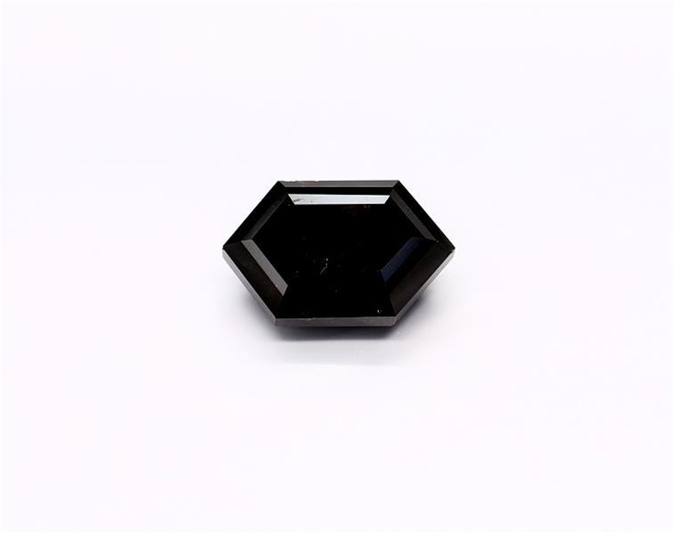4.64 Carat Natural Black Hexagonal Diamond GIA