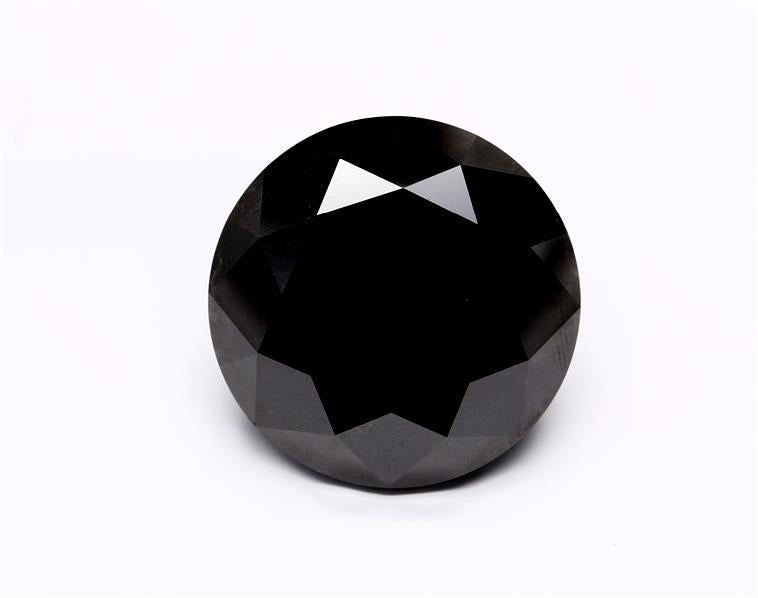 33.88 Carat Black Round Diamond
