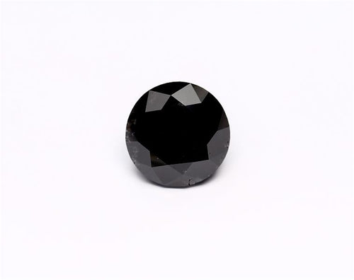 7.54 Carat Natural Black Round Diamond GIA