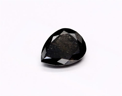0.89 Carat Natural Black Pear Diamond GIA