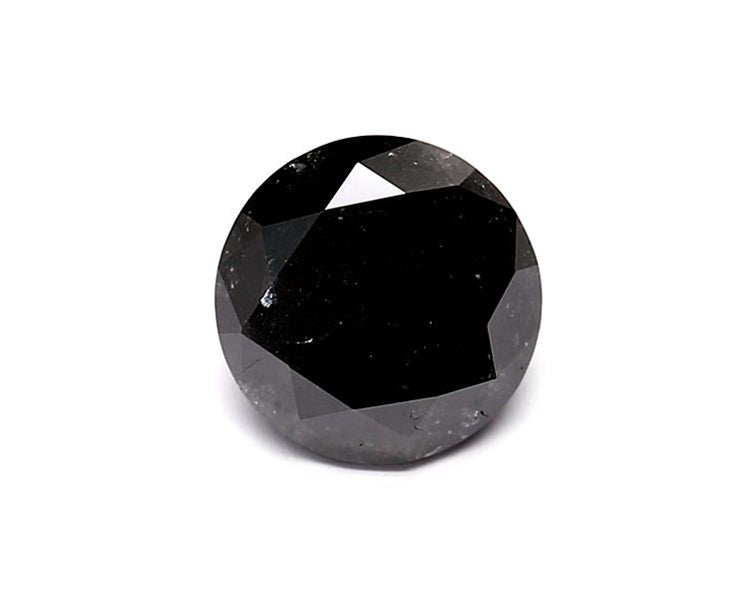 0.95 Carat Natural Black Round Diamond GIA