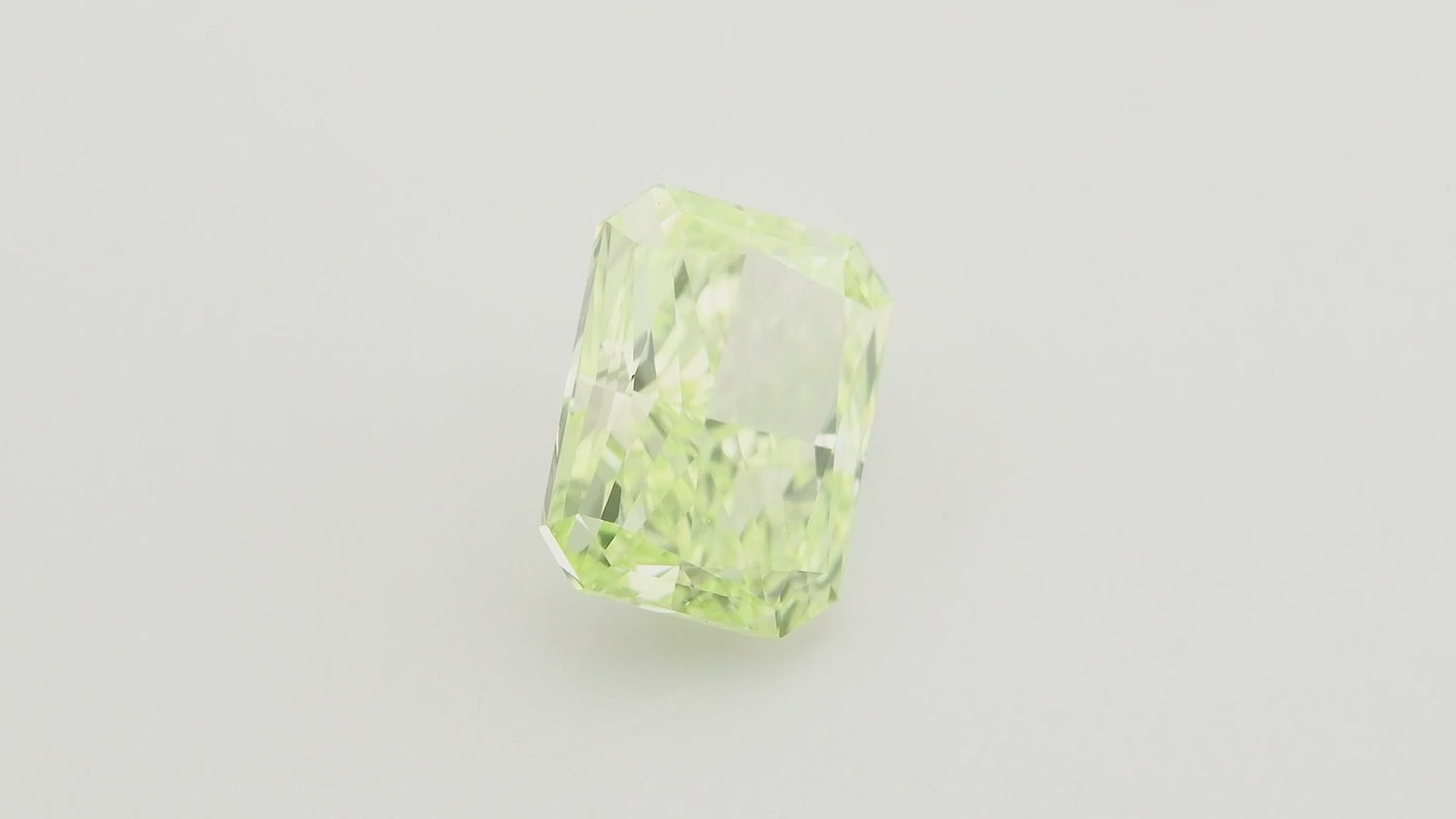 0.54 Carat Fancy Yellow Green Radiant Diamond VS1 GIA