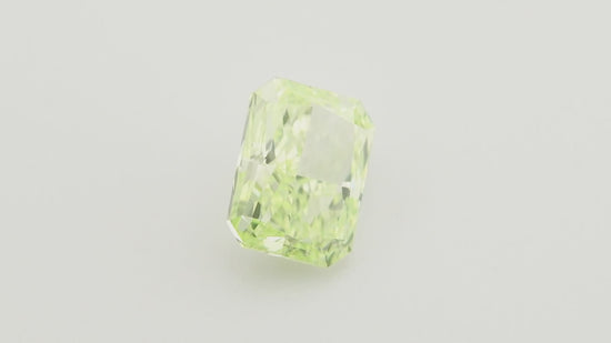 0.54 Carat Fancy Yellow Green Radiant Diamond VS1 GIA