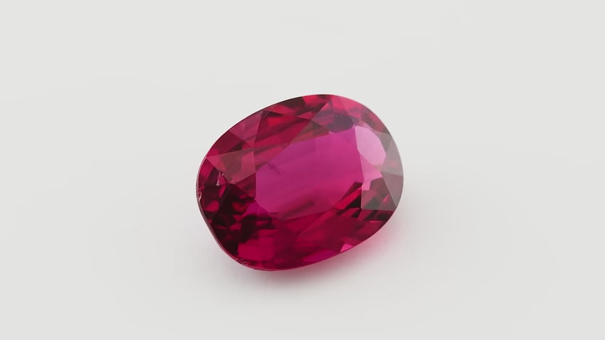 2.06 Carat Red MOZAMBICAN Oval Ruby GRS | LEIBISH