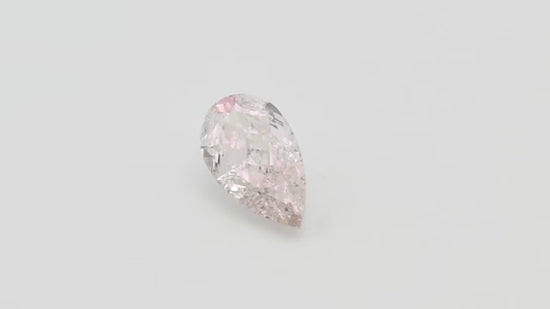 0.51 Carat Light Pink Pear Diamond VVS1 GIA