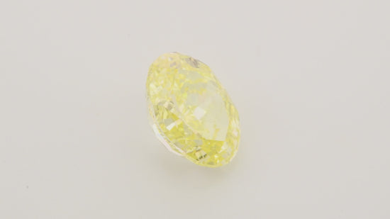 3.02 Carat Fancy Yellow Oval Diamond VVS2 GIA