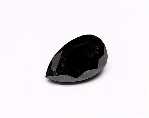 0.79 Carat Natural Black Pear Diamond GIA