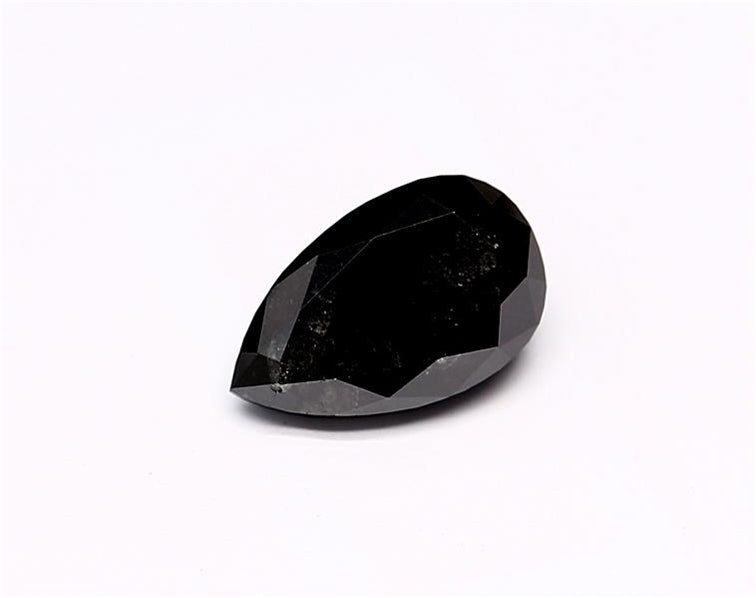0.79 Carat Natural Black Pear Diamond GIA