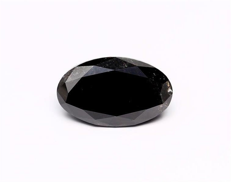 4.58 Carat Black Oval Diamond
