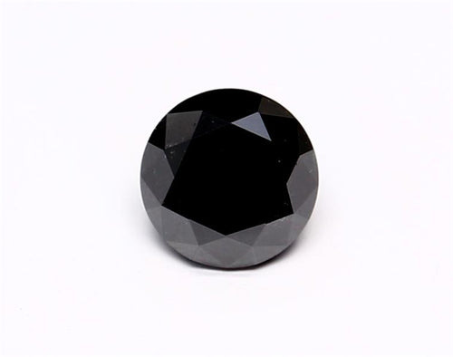 0.44 Carat Natural Black Round Diamond GIA