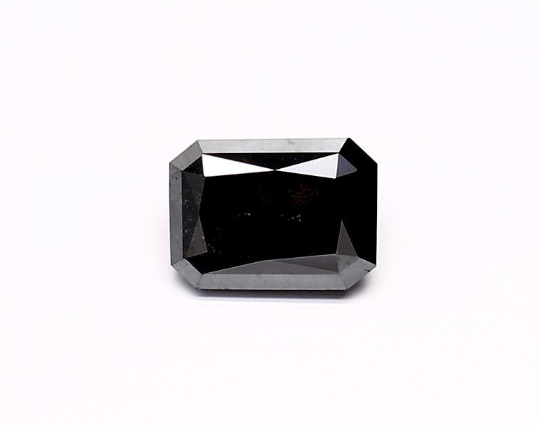 1.01 Carat Natural Black Radiant Diamond GIA