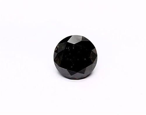 1.18 Carat Natural Black Round Diamond GIA