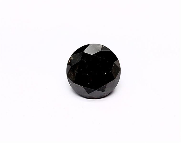 1.18 Carat Natural Black Round Diamond GIA