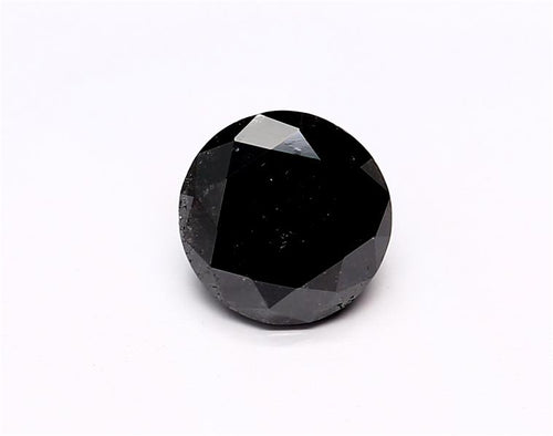 0.83 Carat Natural Black Round Diamond GIA
