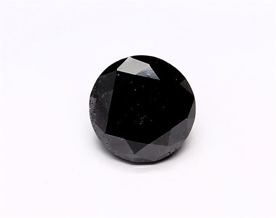 0.83 Carat Natural Black Round Diamond GIA