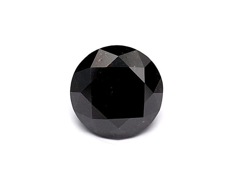 2 Carat Natural Black Round Diamond GIA