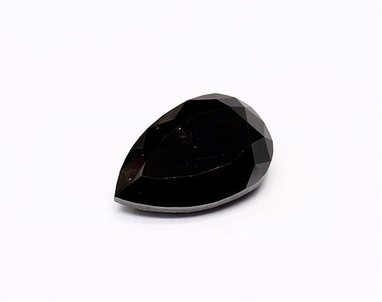 1.45 Carat Natural Black Pear Diamond GIA