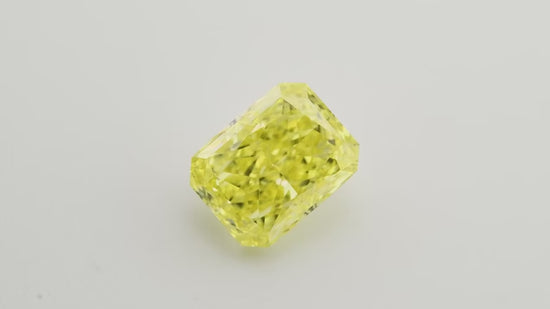 1.01 Carat Fancy Intense Yellow Radiant Diamond VS2 GIA