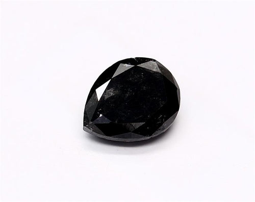 0.88 Carat Natural Black Pear Diamond GIA