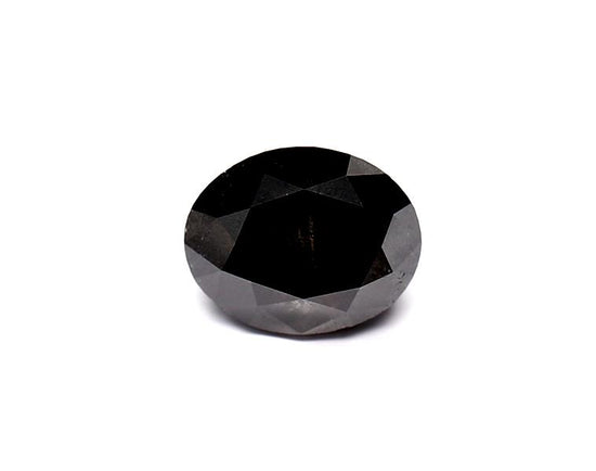 2.32 Carat Natural Black Oval Diamond GIA