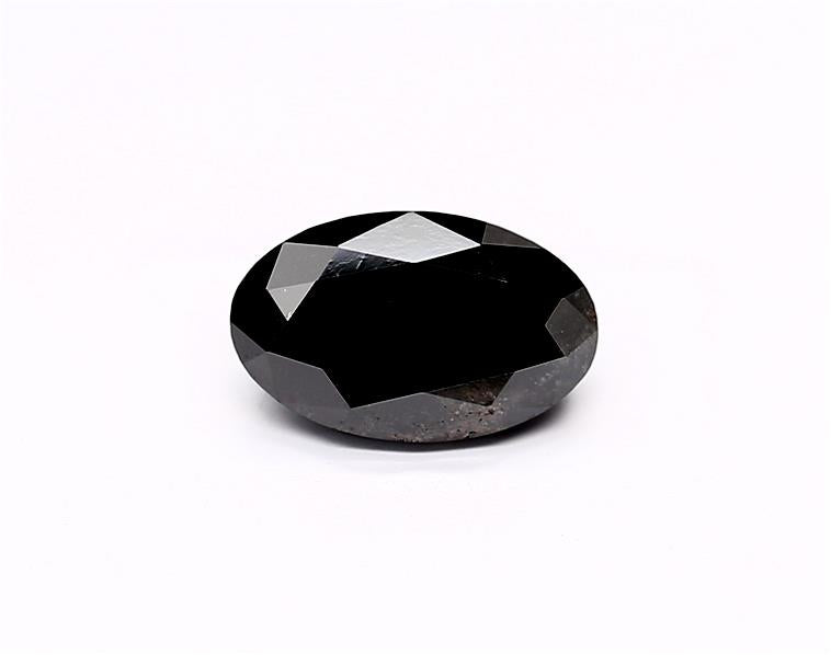2.42 Carat Natural Black Oval Diamond GIA
