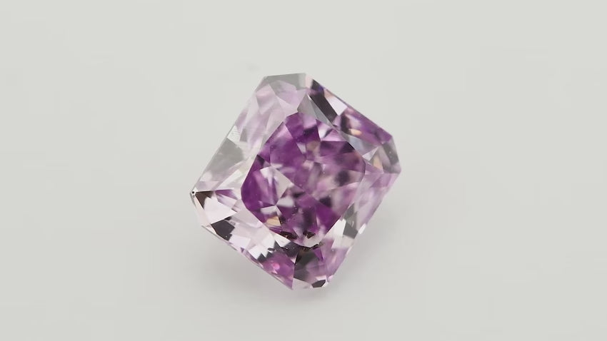 0.27 Carat Fancy Intense Pink Purple Radiant Diamond SI2 GIA | LEIBISH