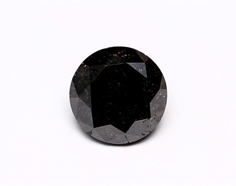 0.45 Carat Natural Black Round Diamond GIA