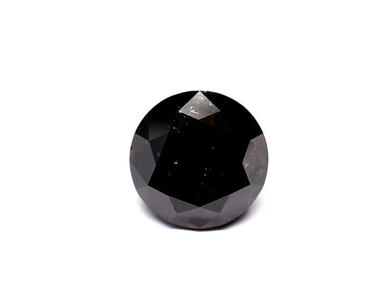 2.26 Carat Natural Black Round Diamond GIA