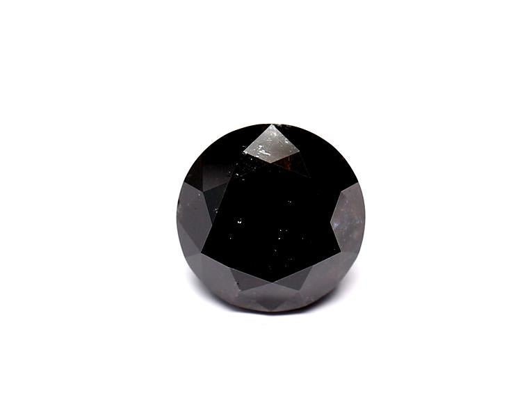 2.26 Carat Natural Black Round Diamond GIA
