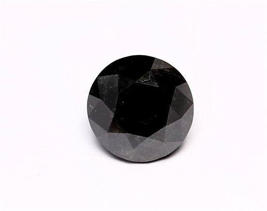 0.76 Carat Natural Black Round Diamond GIA