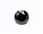 1.52 Carat Natural Black Round Diamond GIA