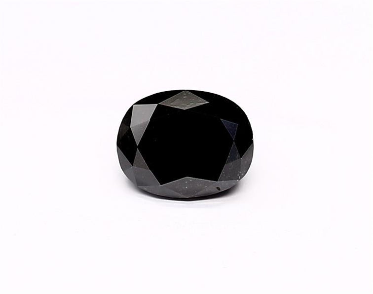 1.52 Carat Natural Black Oval Diamond GIA