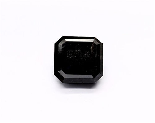 2.33 Carat Natural Black Sq emerald Diamond GIA