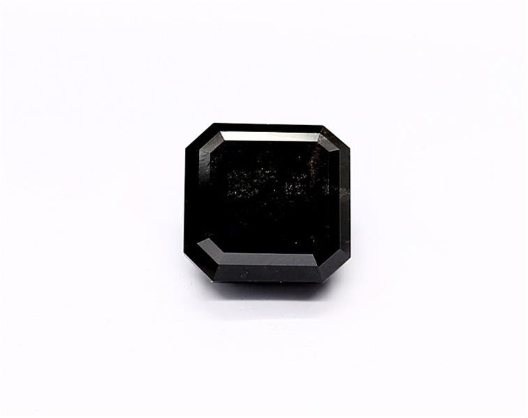 2.33 Carat Natural Black Sq emerald Diamond GIA