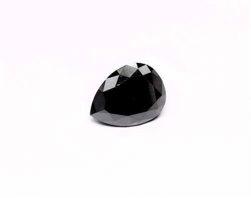 1.31 Carat Natural Black Pear Diamond GIA