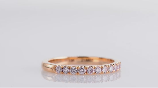Fancy Light Pink Diamond Half Eternity Ring