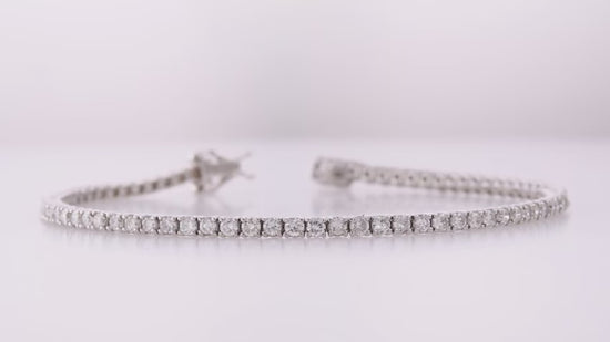2Ct Round White Diamond Tennis Bracelet