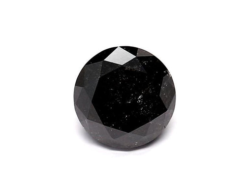 0.95 Carat Natural Black Round Diamond GIA