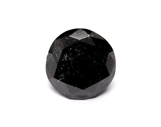0.95 Carat Natural Black Round Diamond GIA