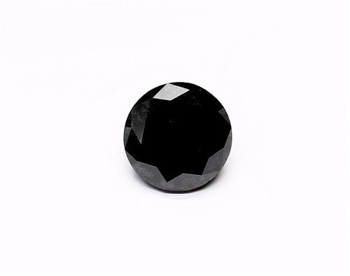 2.14 Carat Natural Black Round Diamond GIA