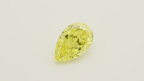 1.01 Carat Fancy Intense Yellow Pear Diamond VS2 GIA